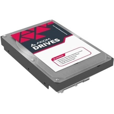 Axiom 2TB Enterprise Hard Drive with red and black branding on metallic casing, showing SATA interface connection-alternate-image1