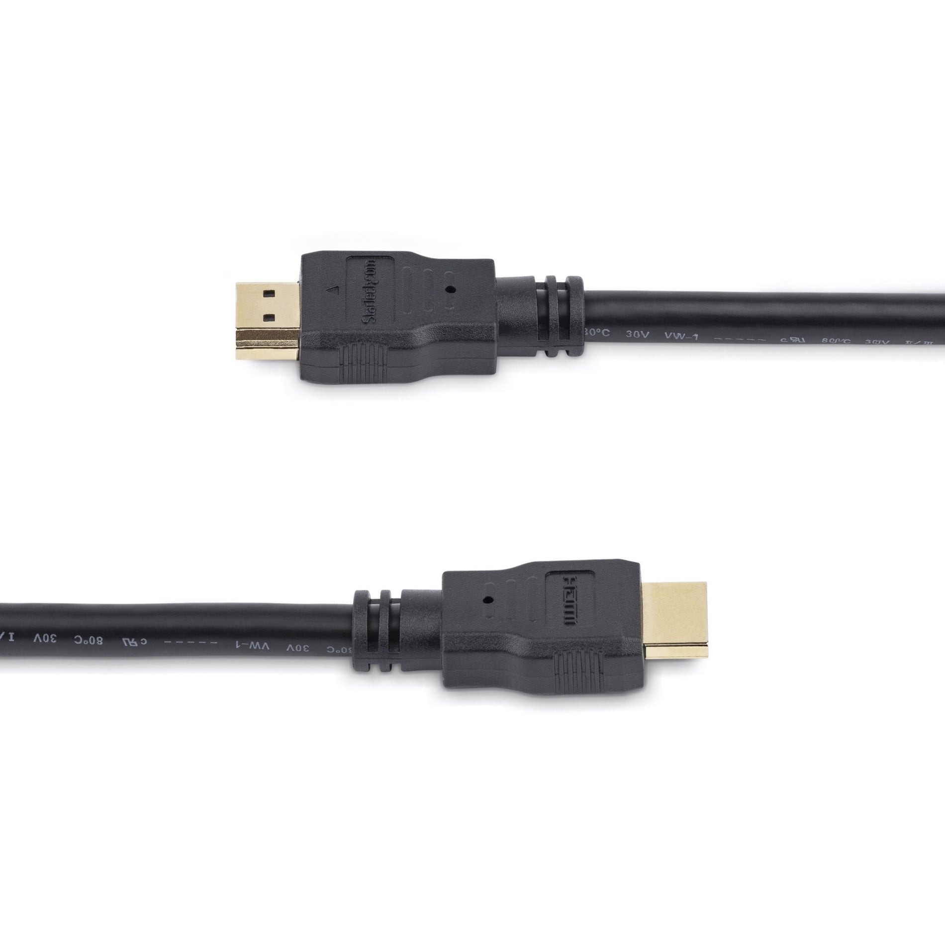 StarTech.com HDMM1M 1m ハイスピード HDMI ケーブル - Ultra HD 4k x 2k HDMI ケーブル、成形済み、耐腐食性、ストレインリリーフ、銅導体、シールド、3.28 フィート、金メッキコネクタ、28 AWG、3840 x 2160 サポートされる解像度、黒色