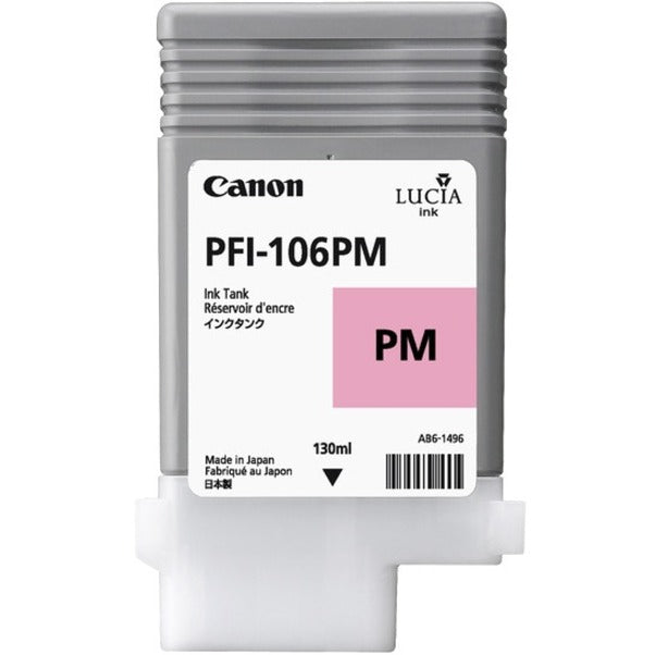 Canon 6626B001 PFI-106PM Ink Cartridge, Photo Magenta, 130 mL