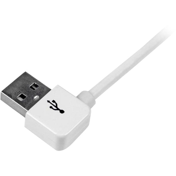 StarTech.com USB2ADC1MUL Sync/Charging USB/Poprietary Data Transfer Cable, MFI Certified, Left-Angled Connector, 3.28 ft, White