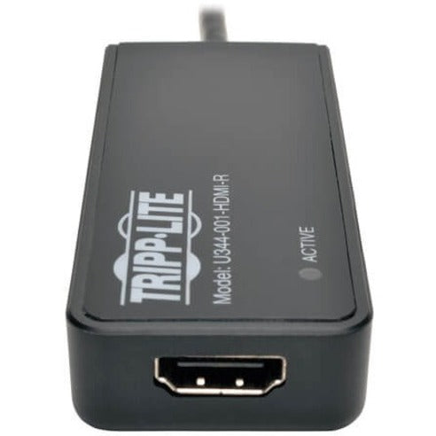 Close-up view of HDMI port on Tripp Lite USB 3.0 adapter