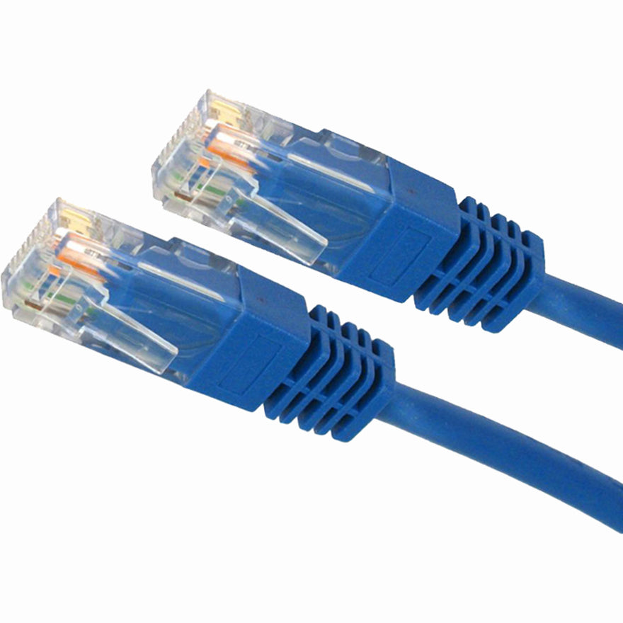 4XEM 4XC5EPATCH100BL 100FT Câble de Réseau Cat5e Moldé RJ45 UTP (Bleu) Souple Antidérapant Conducteur en Cuivre 26 AWG Housse CMG