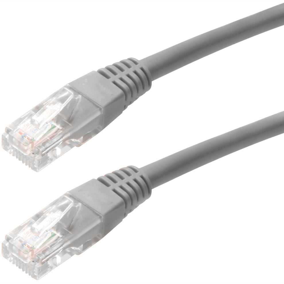4XEM 4XC5EPATCH6GR 6 FT Cat5e Molded RJ45 UTP Network Patch Cable (Gray), Lifetime Warranty, 1 Gbit/s Data Transfer Rate