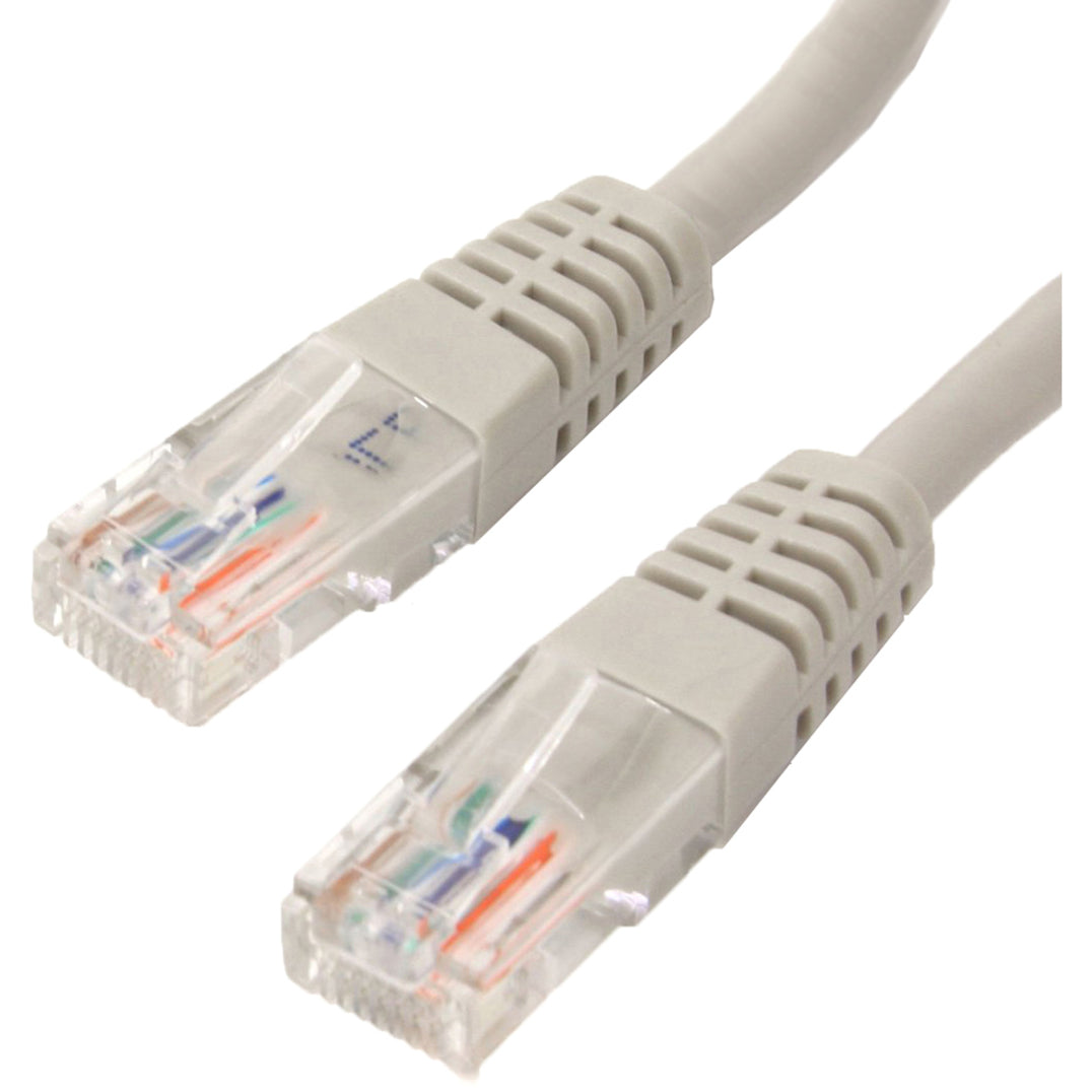 4XEM: 4XC6PATCH15GR 15FT Cable de conexión Ethernet RJ45 moldeado Cat6 UTP (Gris) sin enganches Garantía de por vida