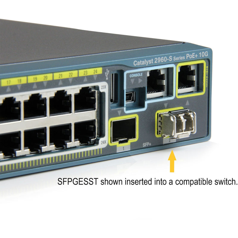 SFPGESST module installed in Cisco Catalyst switch SFP port