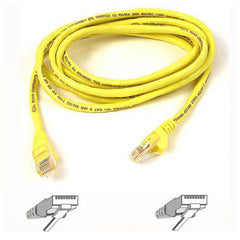 Belkin Cat6 UTP Network Patch Cable, Snagless RJ-45 Male/Male, High Performance Copper, 25ft Yellow, Improves Return Loss by 40% - A3L980-25-YLW-S (Lifetime Warranty)