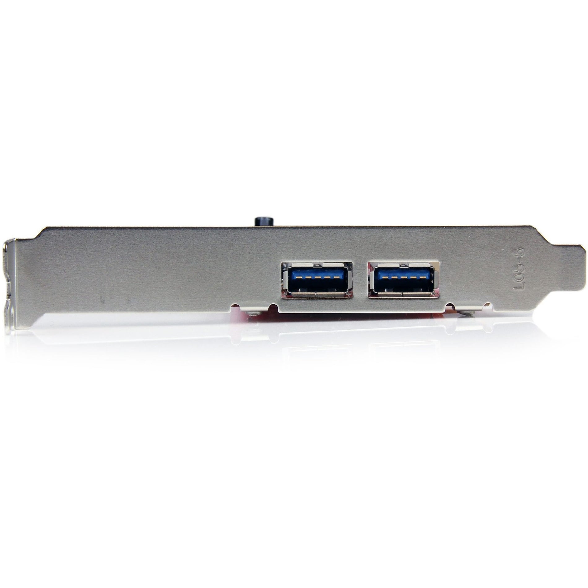 StarTech.com PCIUSB3S22 Tarjeta adaptadora PCI SuperSpeed USB 3.0 de 2 puertos con alimentación SATA transferencia de datos de alta velocidad e instalación fácil