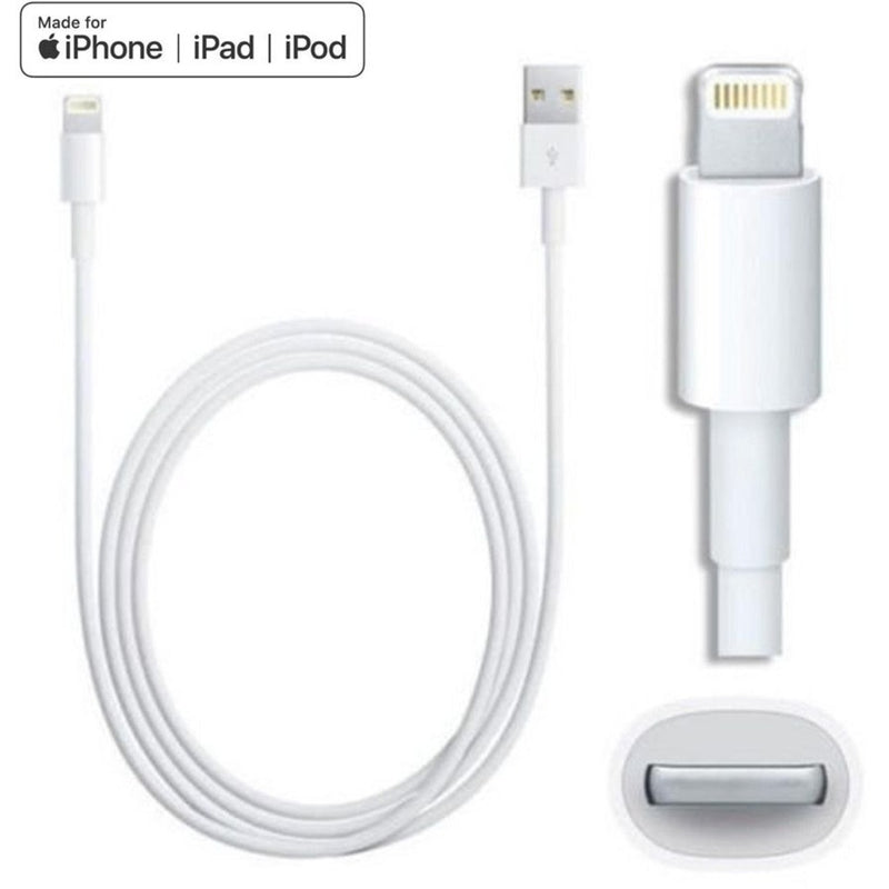 Detailed view of Lightning cable construction showing strain relief and connector design