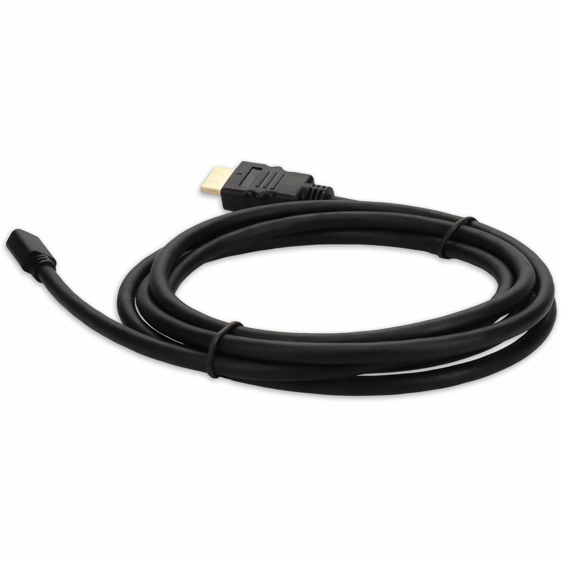 AddOn HDMI2MHDMI3 3ft (30cm) HDMI to Micro-HDMI Adapter Cable - Male to Male, Copper Conductor, 3 ft Cable Length, Black