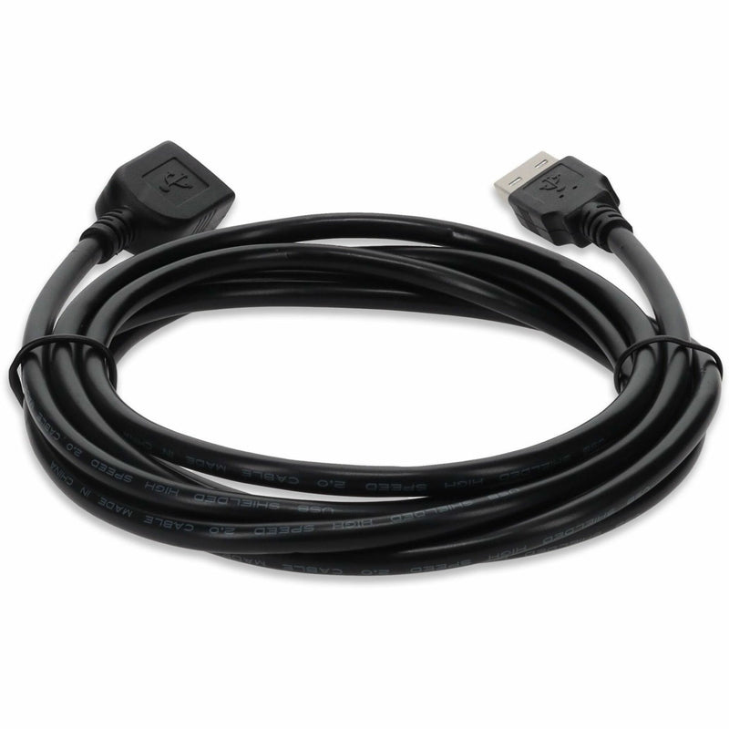 USB extension cable arranged in circular pattern showing cable management features