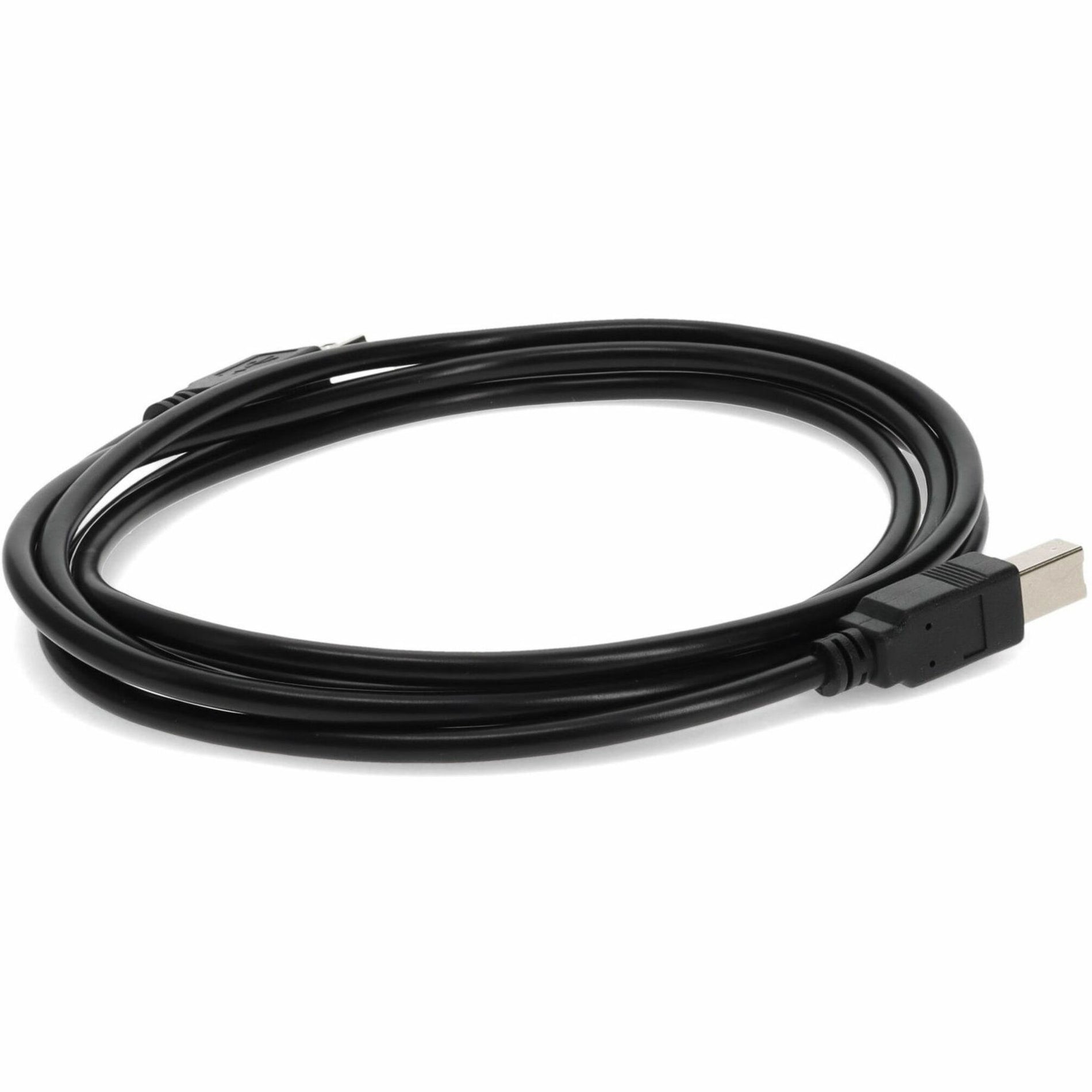 AddOn Câble d'extension USB 2.0 A à B de 6 pieds - Mâle à Mâle Noir