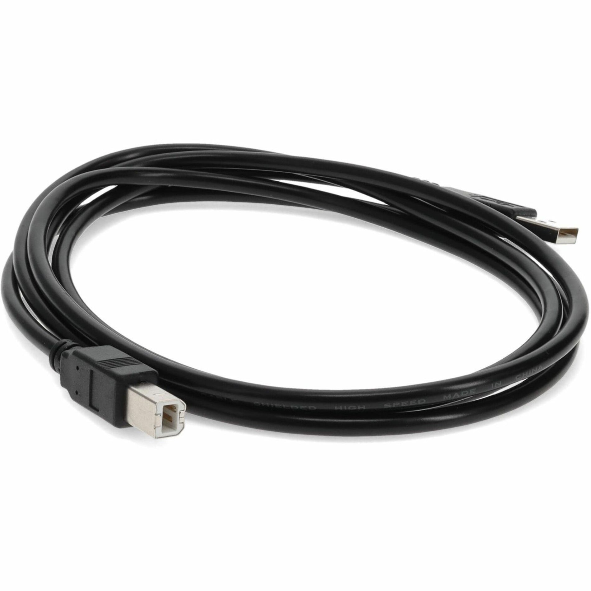 AddOn USBEXTAB6 6ft USB 2.0 A to B Extension Cable - Male to Male, Black