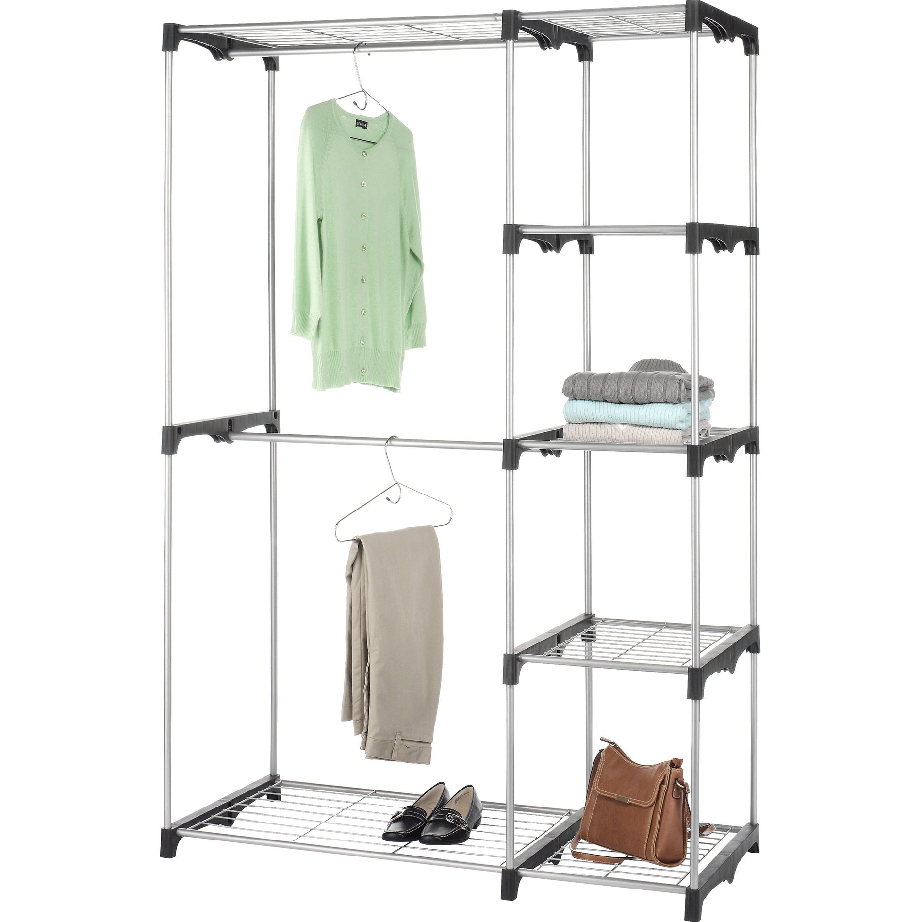 Whitmor 6779-3044 Display Rack, Durable Garment Organizer, 5 Compartments