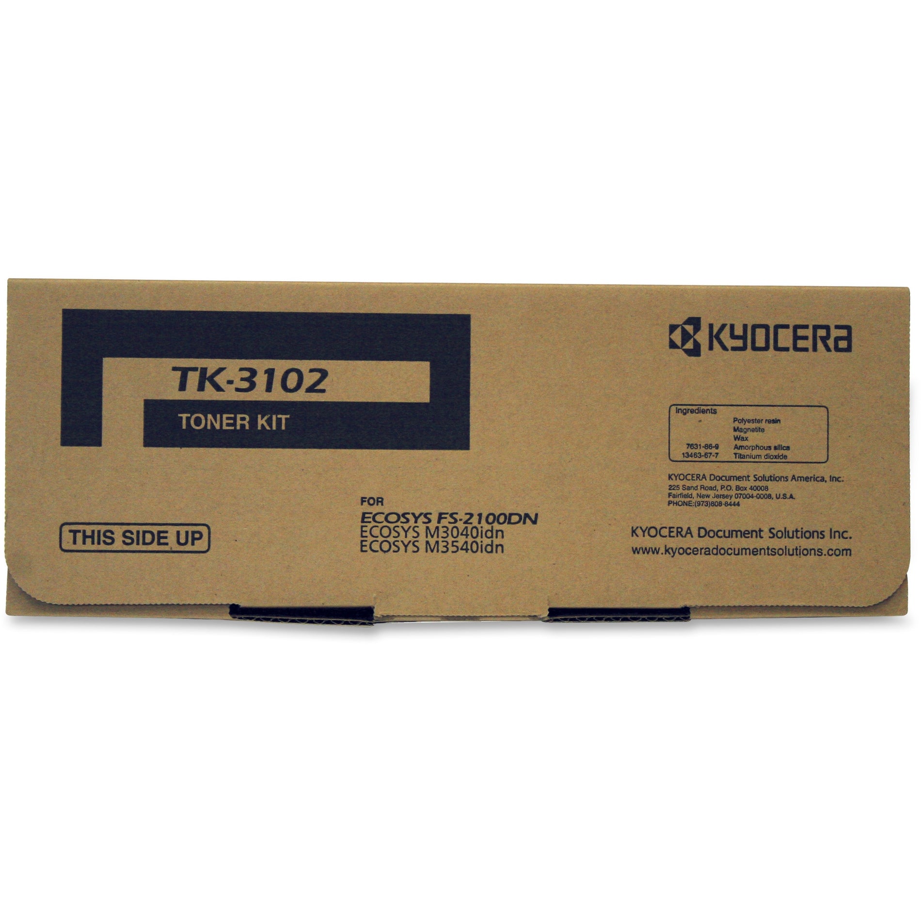 Kyocera TK-3102 2100 Toner Cartridge, Black, 12500 Pages Yield