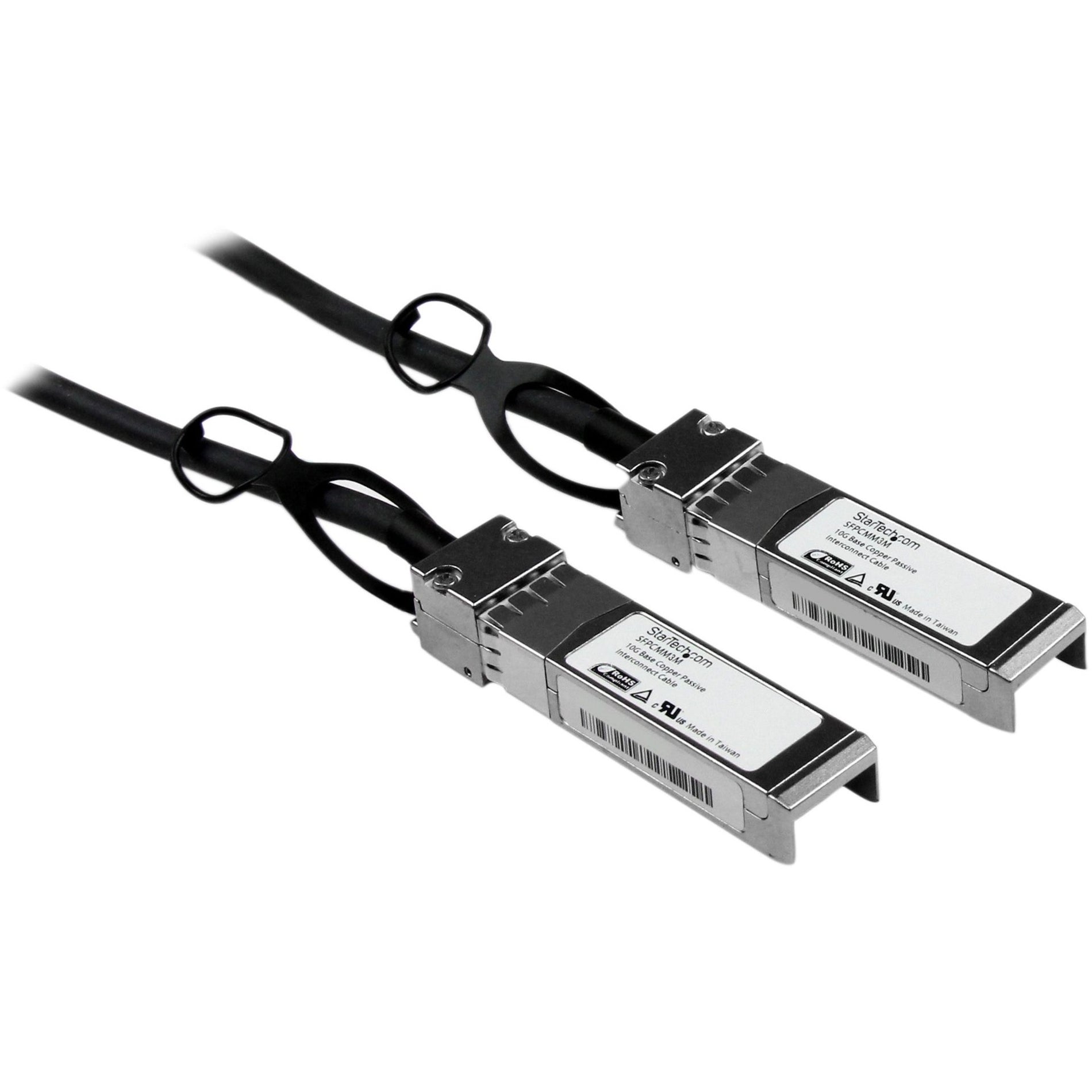 StarTech.com SFPCMM3M 3m Cisco Kompatibles SFP+ 10-Gigabit Ethernet (10GbE) Twinax Direct Attach Kabel