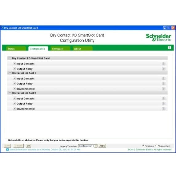 Expandable configuration menu interface