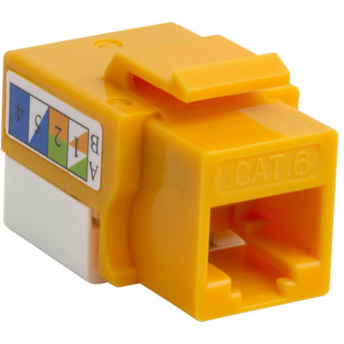 4XEM 4XKJC6YL Cat6 RJ45 Keystone Faceplate Module, Yellow