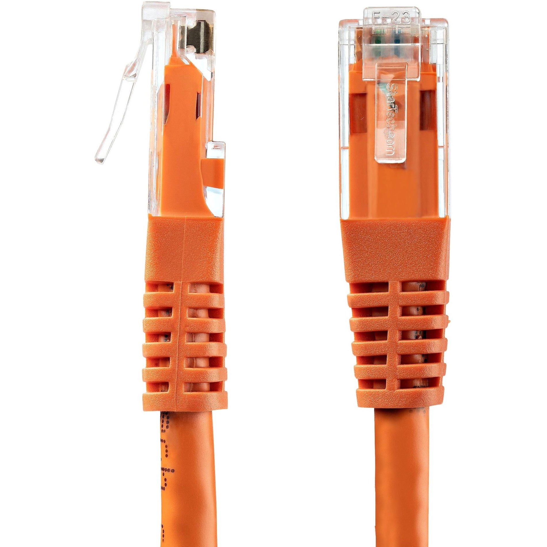 كابلات باتش Cat6 UTP بطول 20 قدمًا باللون البرتقالي معتمدة من ETL كابل شبكة إيثرنت جيجابت StarTech.com