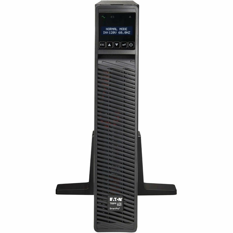 Vertical tower configuration of SMART2200RMXLN UPS with LCD display and control panel