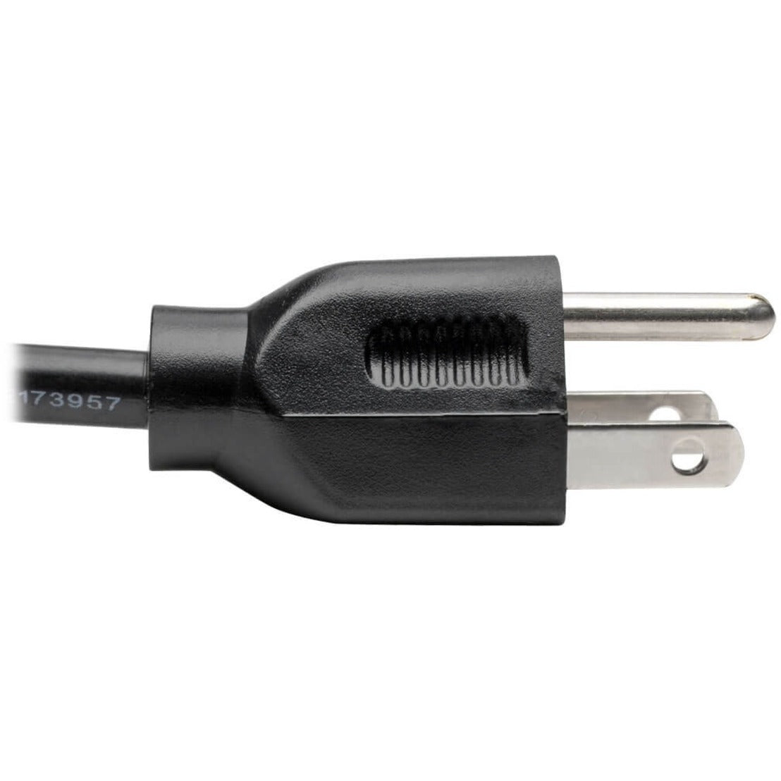 Detailed view of NEMA 5-15P plug on Tripp Lite P006-015 power cord-alternate-image6