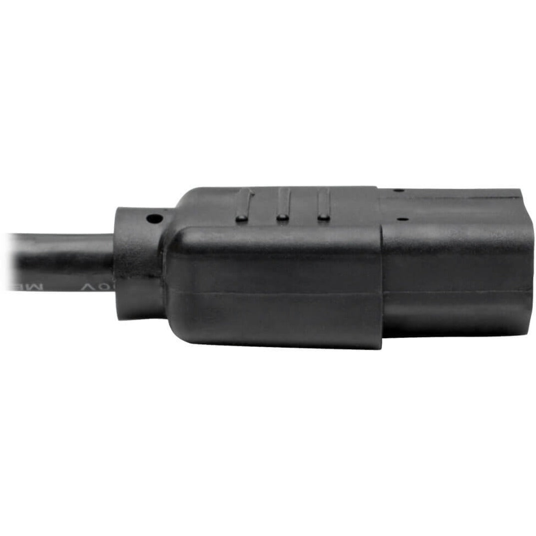 Close-up of strain relief design on Tripp Lite P006-015 power cord connector-alternate-image4