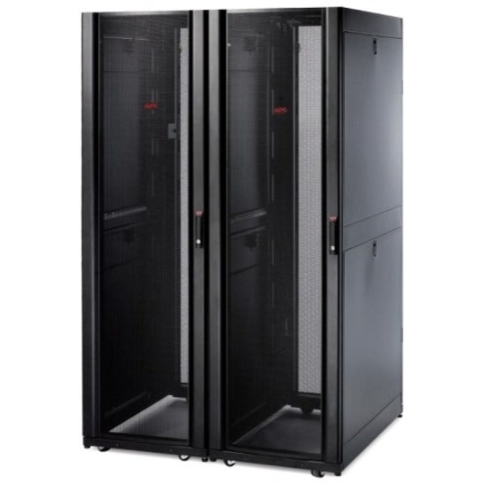 Multiple connected NetShelter cabinets showing scalability