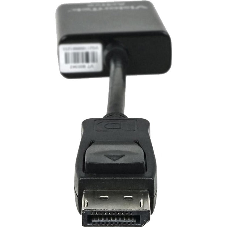 Close-up detail of DisplayPort connector on VisionTek adapter showing pin configuration