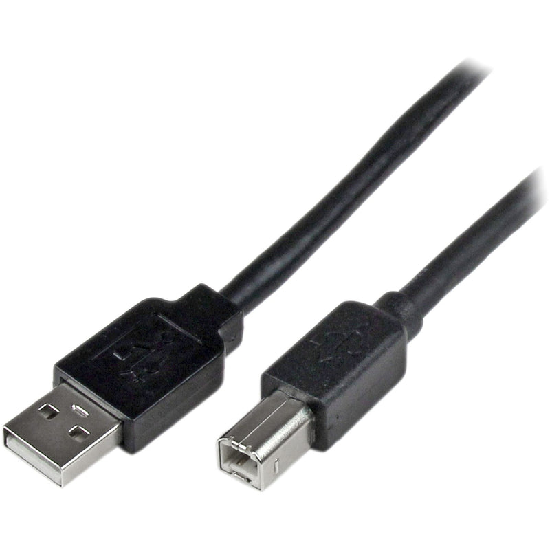 Detailed view of USB Type-A and Type-B connectors showing premium construction