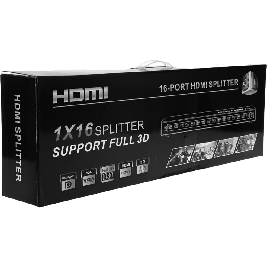 4XEM 4XHDMISP1X16 16 Port HDMI Splitter, Supports 1080p, 3D, and More