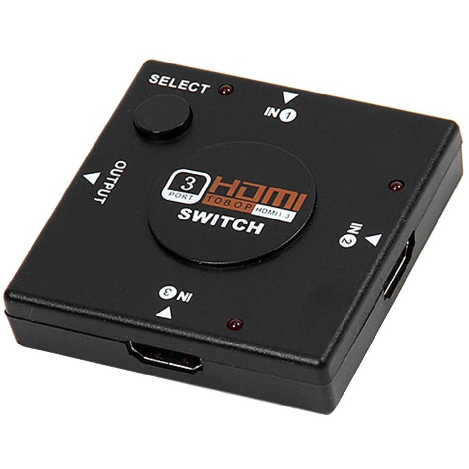 4XEM 4XHDMISW3X1 3 Port HDMI Switch Full HD Support Connect 3 HDMI Devices to 1 HDMI Display 4XEM 4XHDMISW3X1 3 Port HDMI switch Fuld HD-understøttelse Tilslut 3 HDMI-enheder til 1 HDMI-skærm