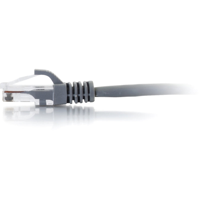 Side profile of Cat6 ethernet cable showing strain relief boot and cable flexibility