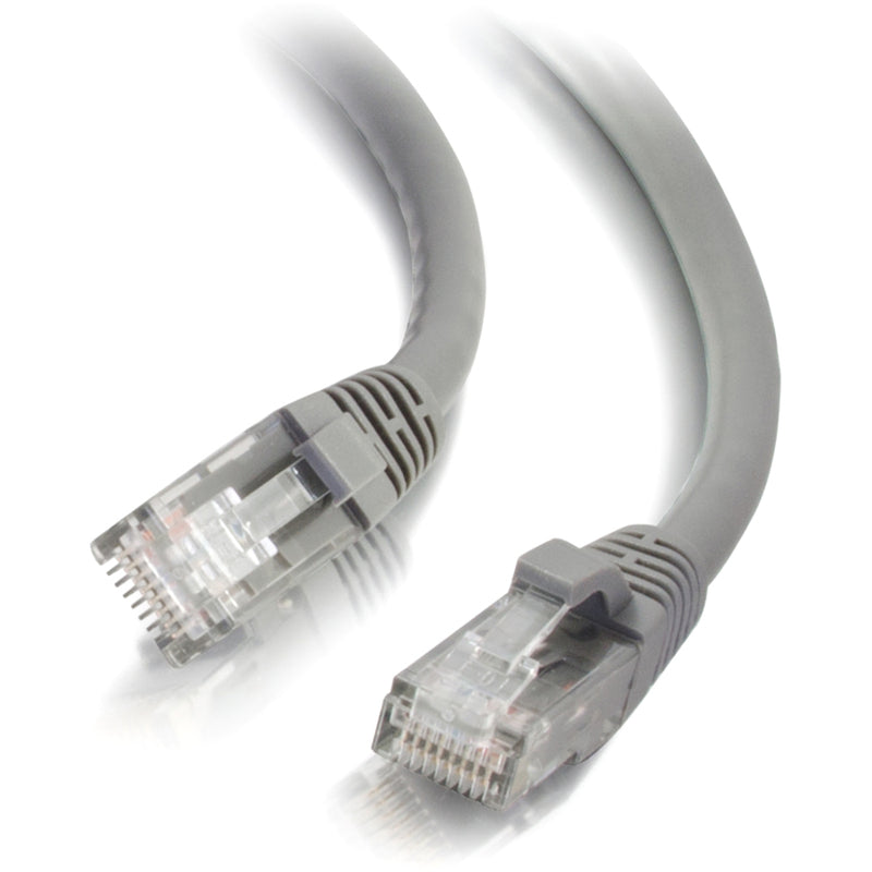 Both ends of the Cat6 ethernet cable showing matching RJ-45 connectors with strain relief