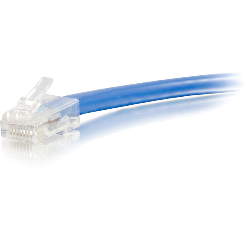 Angled view of Cat6 ethernet cable highlighting connector durability and cable flexibility