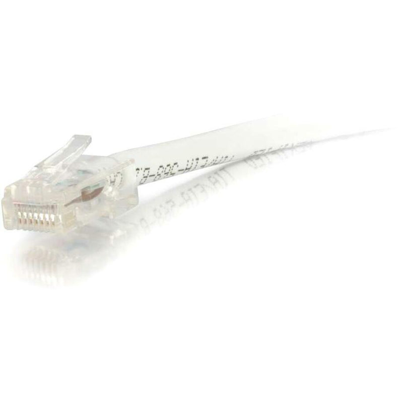 Detailed view of Cat6 ethernet cable connector showing pin alignment and contact design