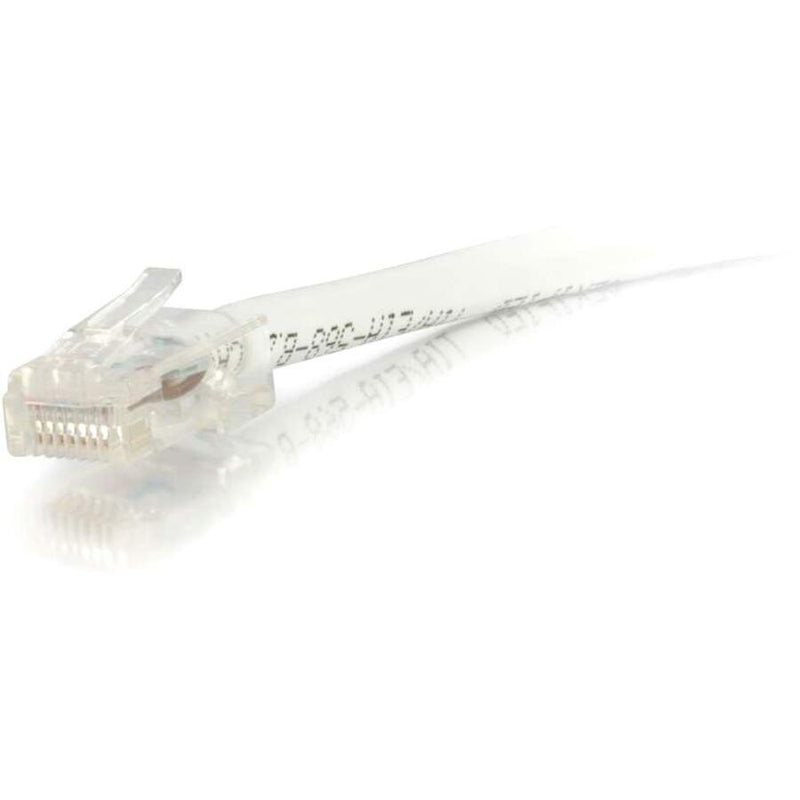 Detailed view of Cat6 cable connector showing internal pin alignment and construction