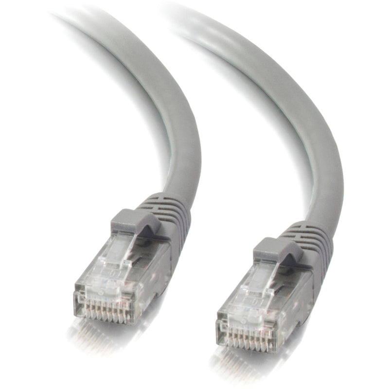 Full length view of Cat5e cable showing both RJ-45 connector ends