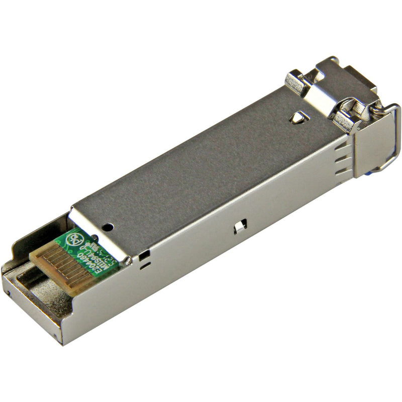 Internal view of StarTech.com SFP module showing circuit board and components