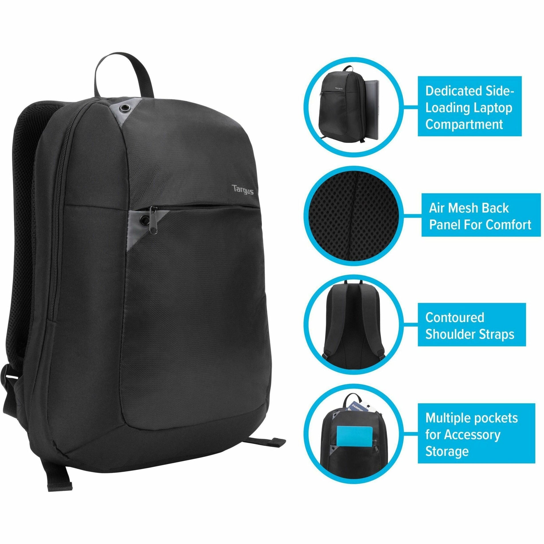 Targus Ultralight Backpack for 15.6" to 16" Notebook - Black [Discontinued]