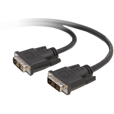 Belkin DVI-D Dual Link Cable with black molded construction and gold-plated 24-pin connectors on both ends