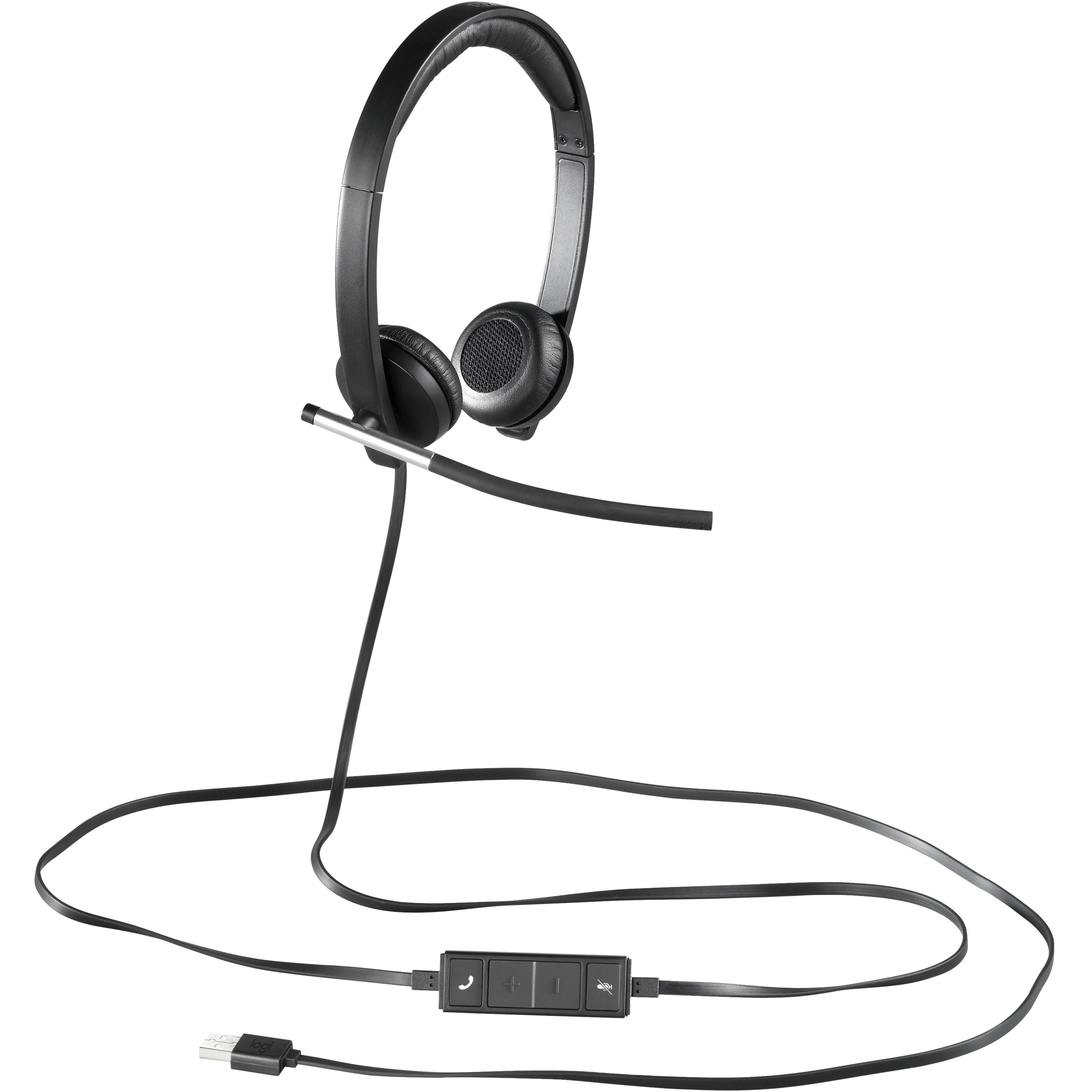 Logitech 981-000518 USB Headset Stereo H650e, Over-the-head Binaural Headset with Boom Microphone, Noise Cancelling, 2 Year Warranty