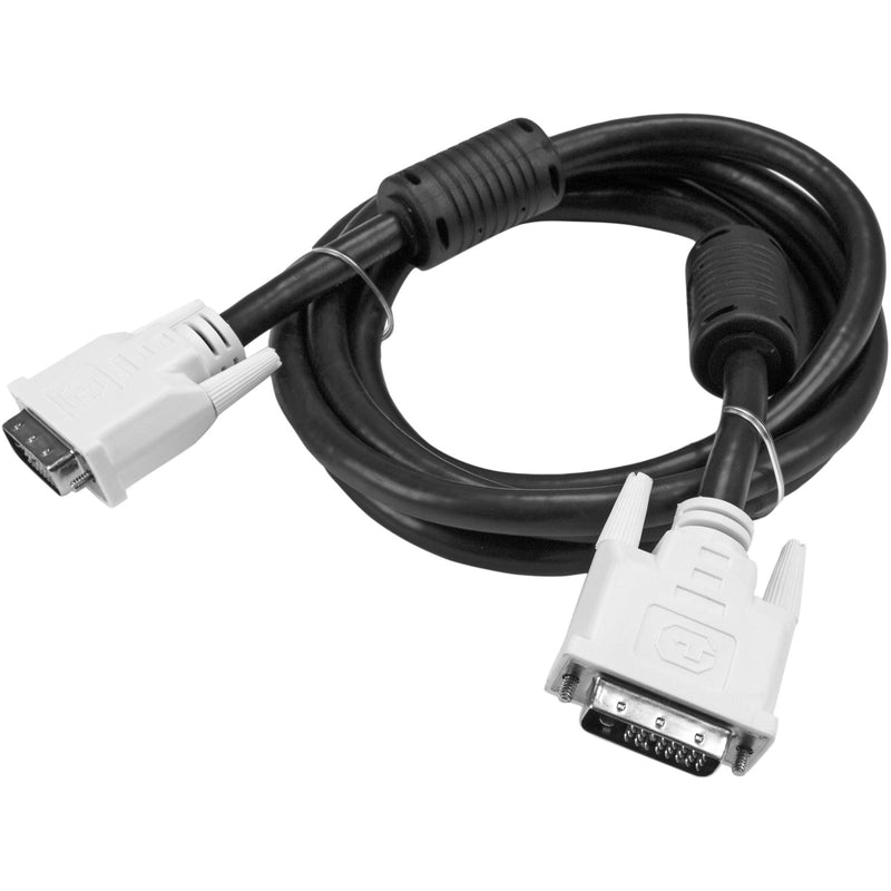 Full length view of coiled DVI-D cable showing flexibility and cable management