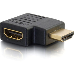 C2G Right Angle HDMI Adapter, Gold-Plated Digital Audio/Video M/F Connector, Space-Saving Right Exit Design, Black - 43290 (Lifetime Warranty)