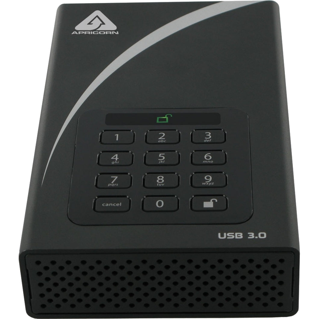 Apricorn ADT-3PL256-4000 Aegis Padlock DT USB 3.0 Desktop Drive 4TB Secure Storage Solution