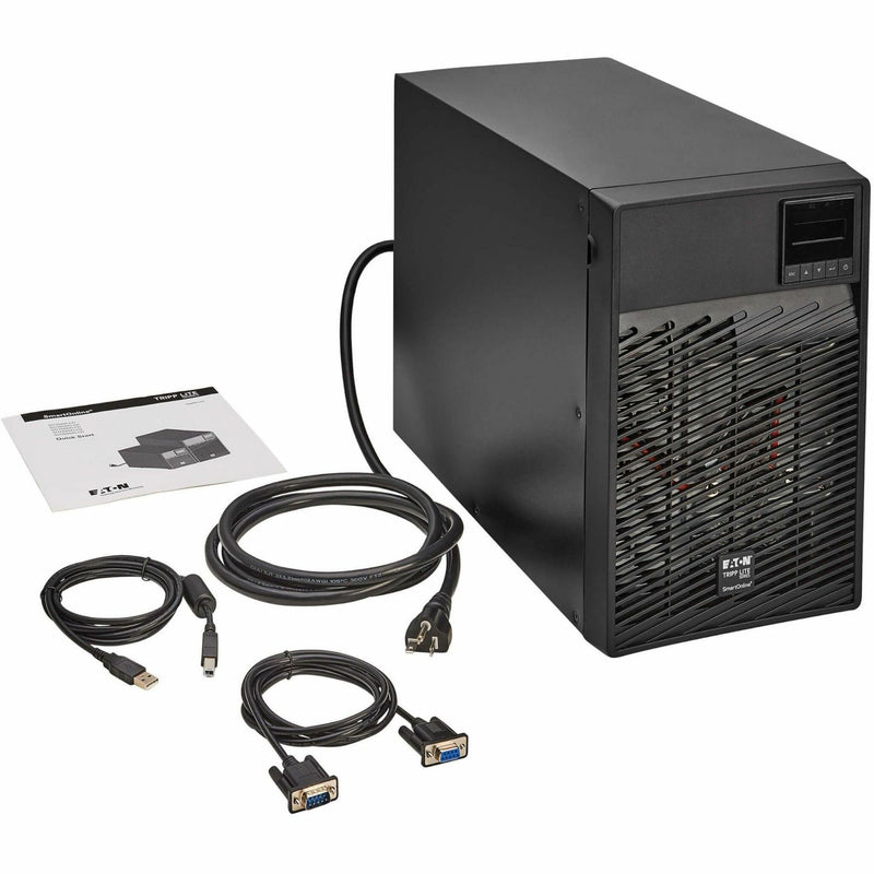 Tripp Lite SU2200XLCD UPS system with included connection cables and manual