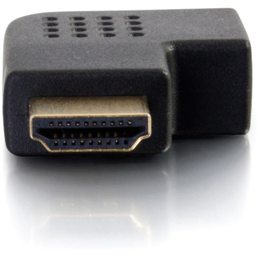 C2G 43291 المحول HDMI زاوية اليمين - الخروج الأيسر، مطلي بالذهب، أسود