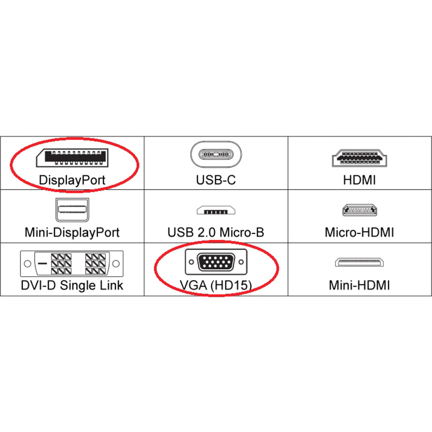 4XEM 4XDPMVGAFA10 Câble adaptateur DisplayPort vers VGA Longueur 10" Résolution prise en charge de 1920 x 1200