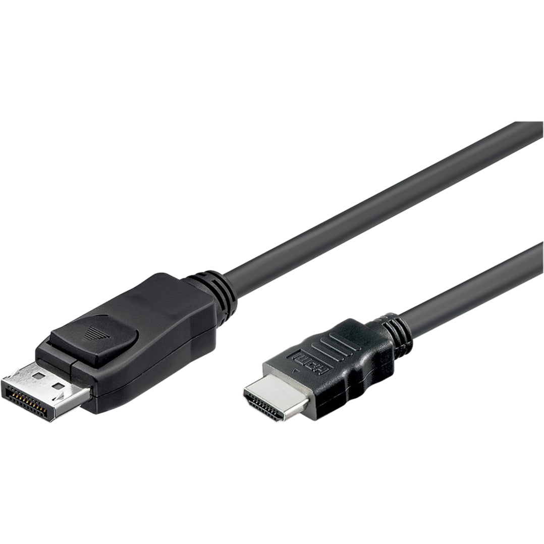 4XEM DisplayPort to HDMI adapter cable showing gold-plated connectors and black cable construction-alternate-image1