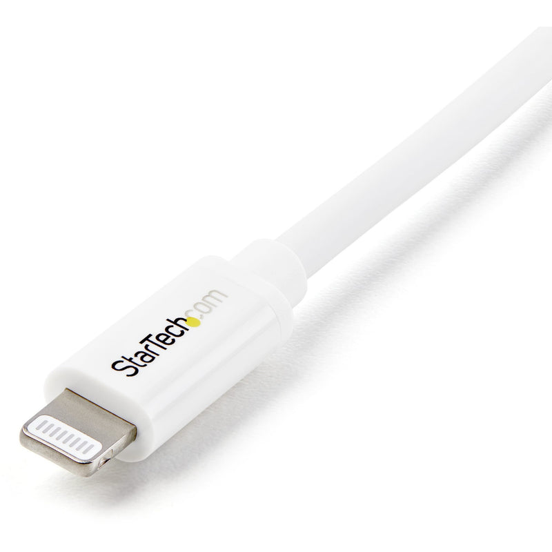 Detailed view of StarTech.com Lightning connector with reversible 8-pin design