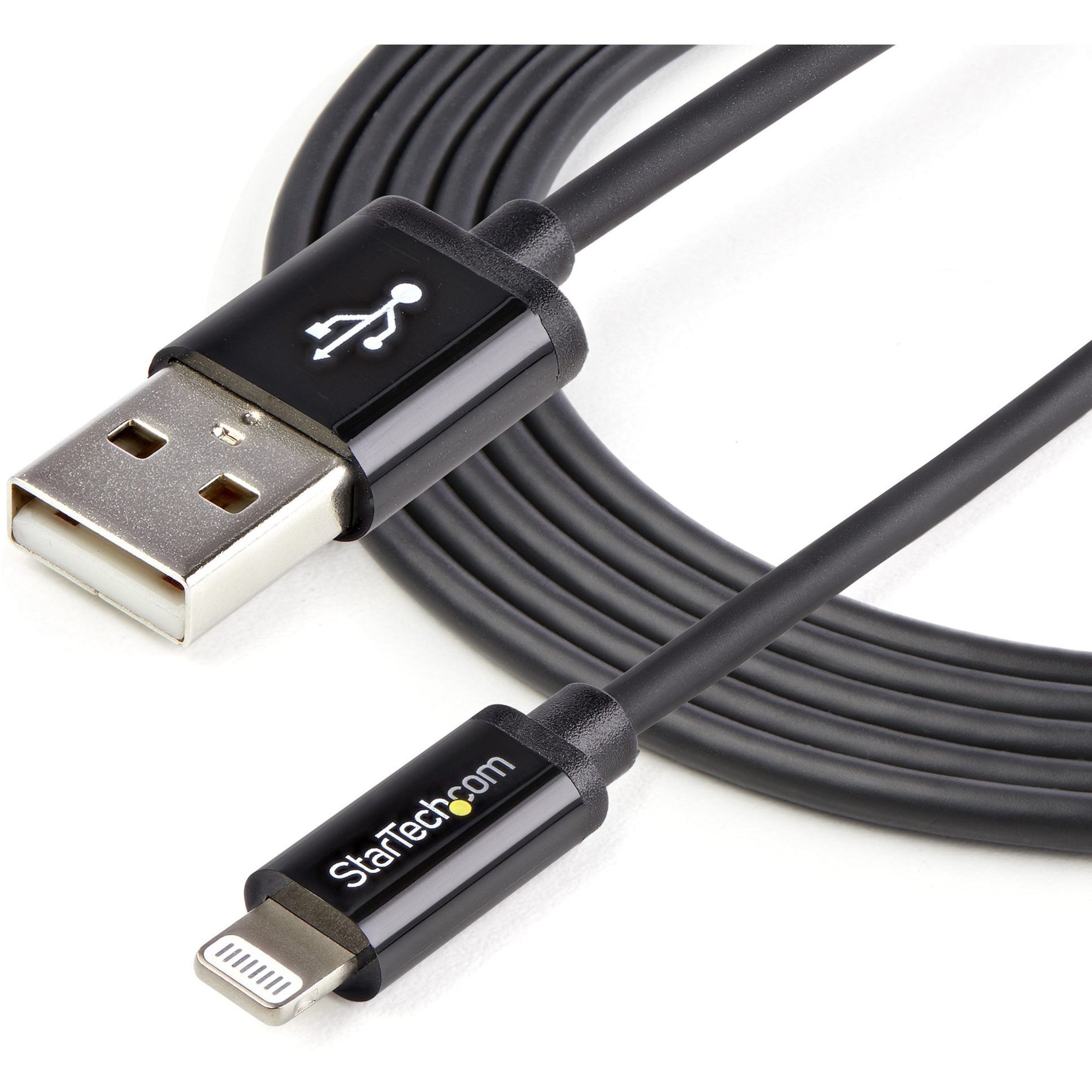 StarTech.com Cable de transferencia de datos Lightning/USB Sync/Charge USBLT2MB de 6 pies de largo negro
