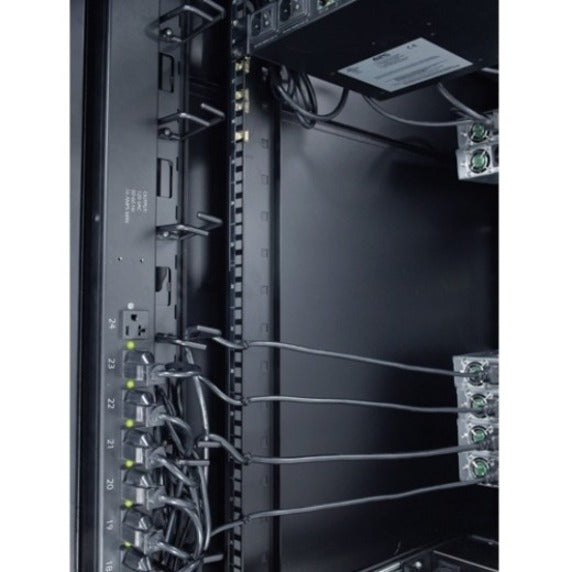 In-use demonstration of AR8442 managing multiple network cables in server rack